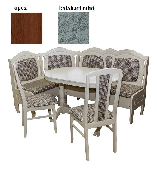 Кухонный угол "Престиж" со стульями орех kalahari mint