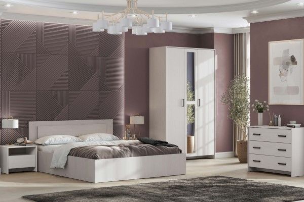 Мебель для спальни "МСП 1" Полки для шкафа двухстворчатого Ясень Анкор светлый