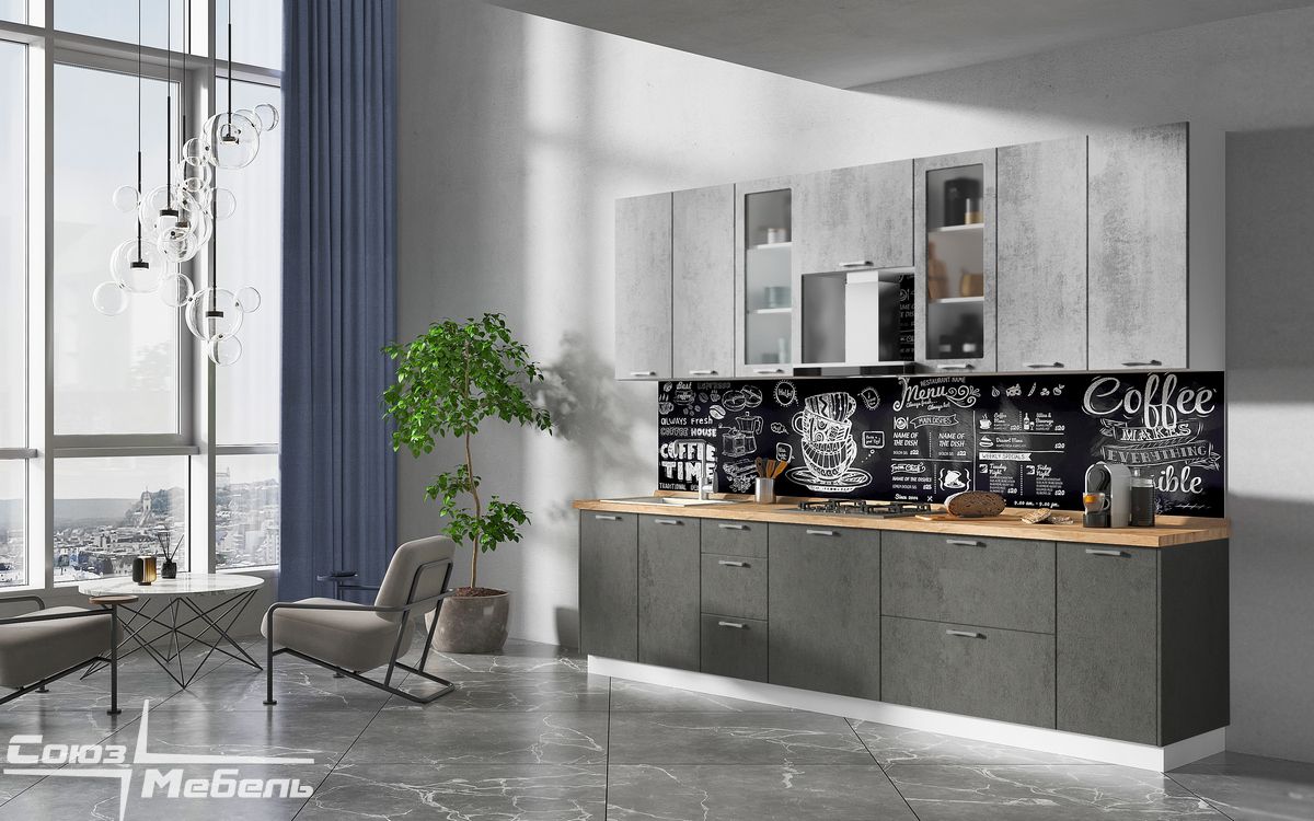 Фасад Модерн (Бетон Темный) №4, №60 (ШВ-450, СН-450)